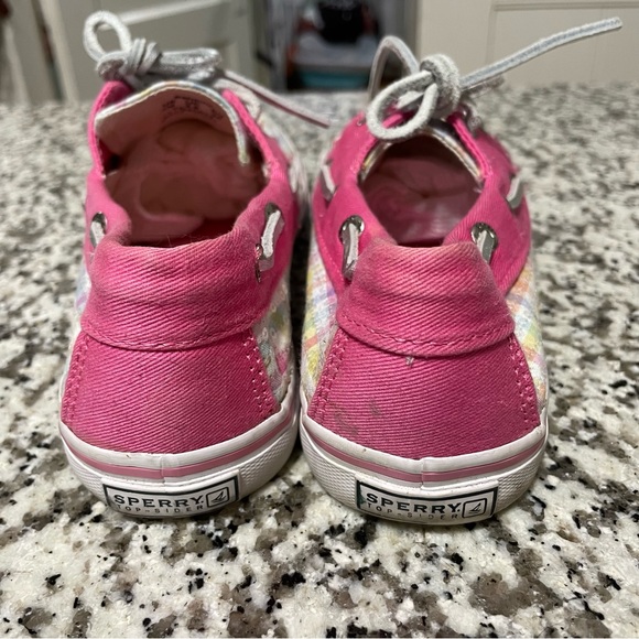 Sperry Bahama Pastel Plaid Boat Shoe Size 4(Y)/6(W) - Picture 4 of 13